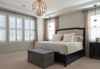 Plantation shutters bedroom